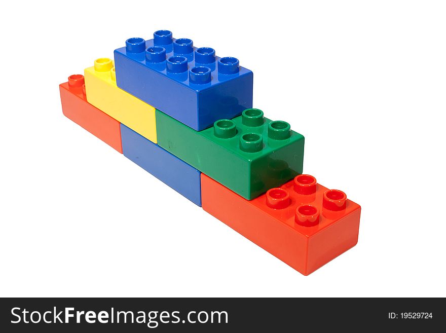 Coloured bricks for little kids for playing