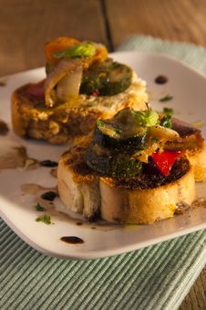 Mediterranean Vegetable And Bread Snack. Stock Images Mediterranean Vegetable And Bread Snack. Stock Images