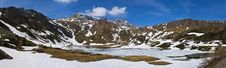 Mountain Frozen Lake In Spring Royalty Free Stock Images