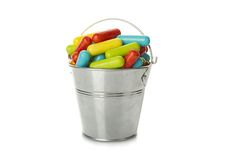 Colored Candy In The Bucket Stock Images Colored Candy In The Bucket Stock Images