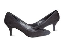 Women S Suede Shoes Of Black Royalty Free Stock Images Women S Suede Shoes Of Black Royalty Free Stock Images