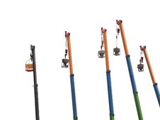 Five Tower Cranes Stock Photos Five Tower Cranes Stock Photos