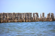 Pales Of A Breakwater Royalty Free Stock Images