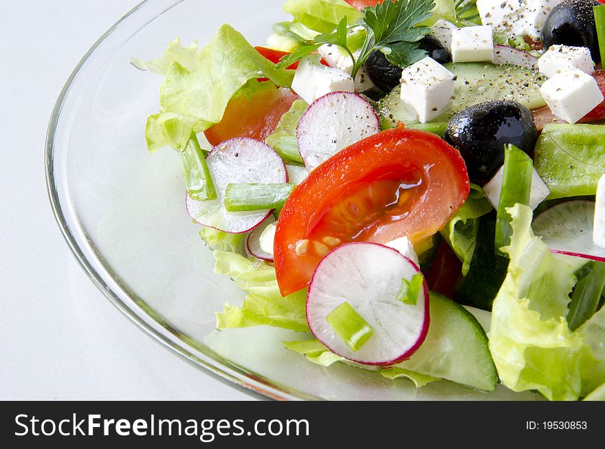 Dish tasty and healthy salad. Dish tasty and healthy salad