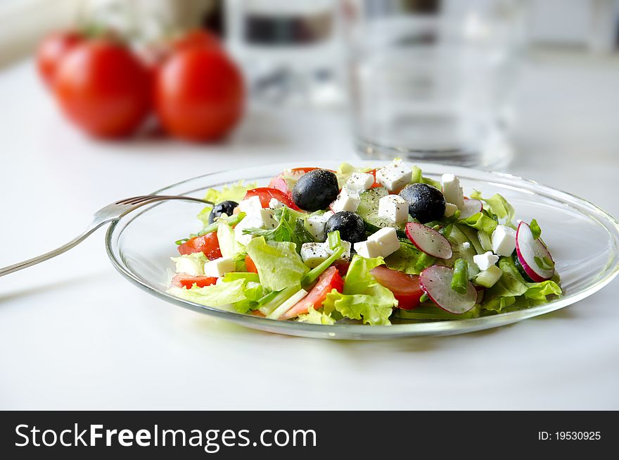Dish tasty and healthy salad. Dish tasty and healthy salad
