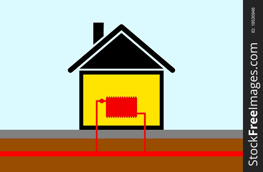 Clip-art of yellow building