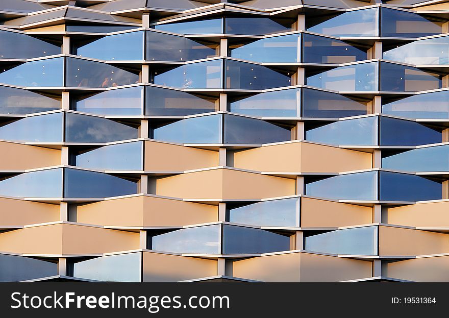 Detail of a modern building placed in Zaragoza