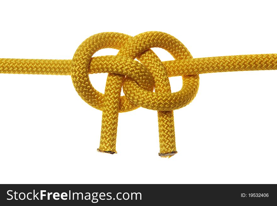 Liana knot from two yellow ropes