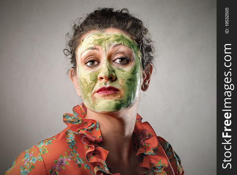 Portrait of a woman wearing a face mask