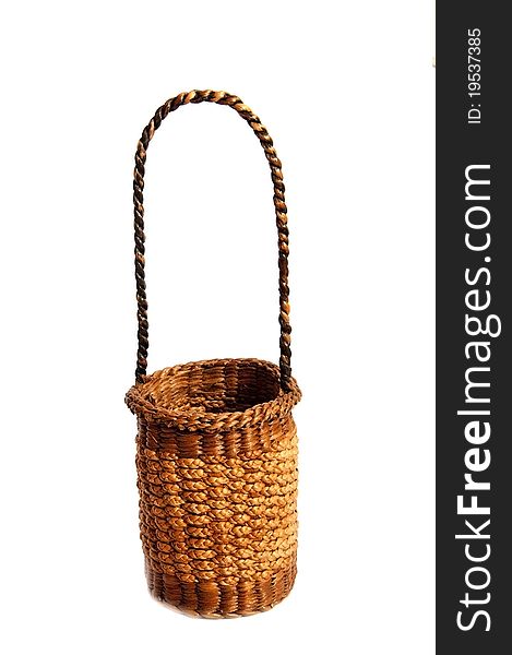 Small basket as white isolate background