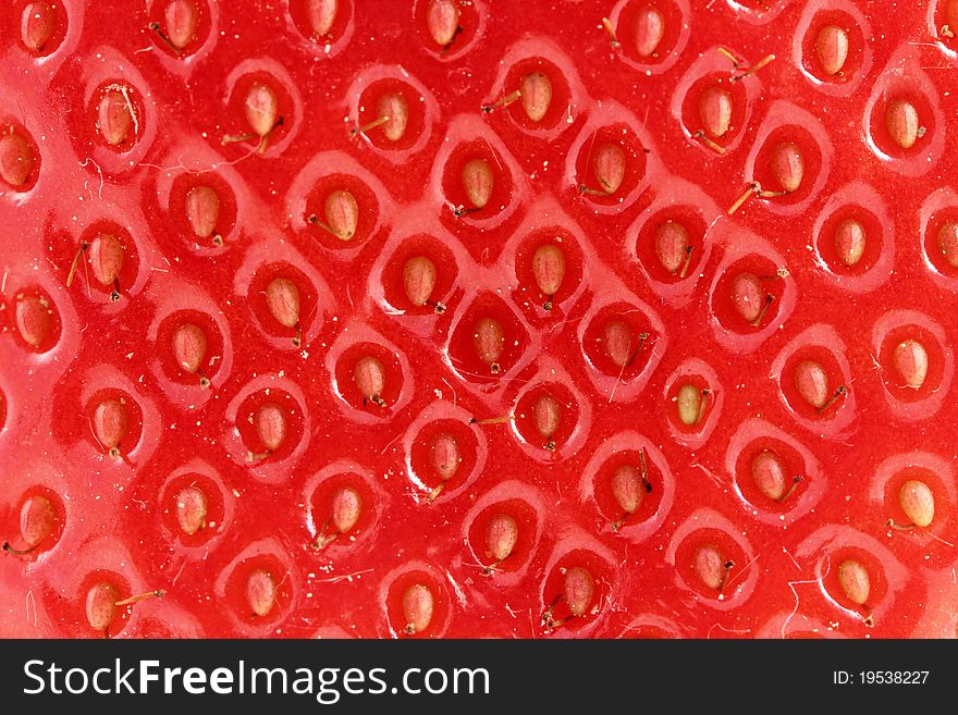 An fresh and delicous strawberry texture macro