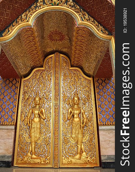 Buddha Door in Thailand Temple