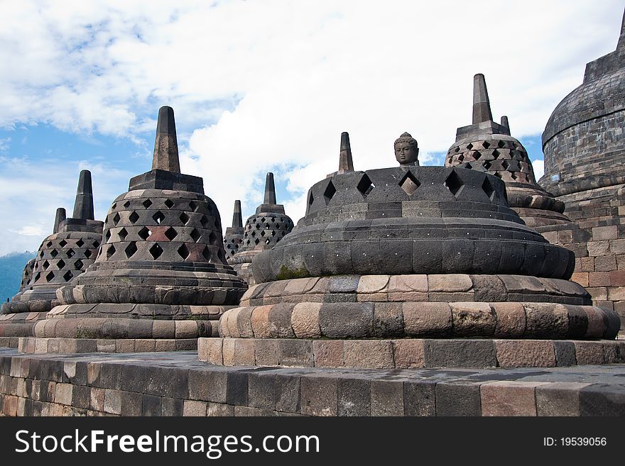 Borobudur temple in Jogjakarta, an ancient Buddhist temple in Jogjakarta, Indonesia.