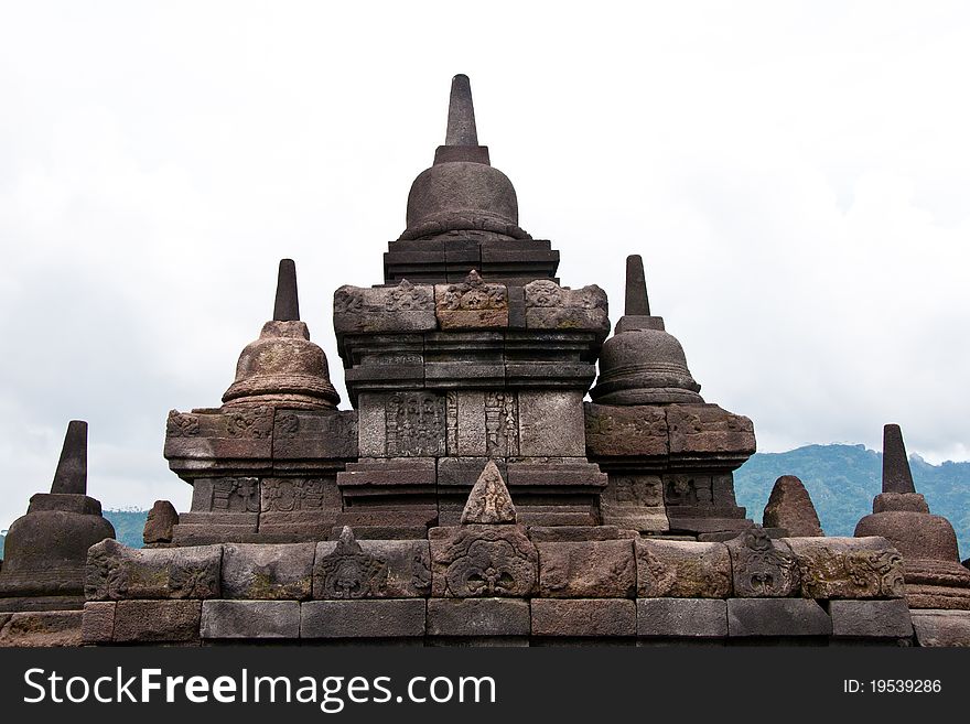 Borobudur temple in Jogjakarta, an ancient Buddhist temple in Jogjakarta, Indonesia.