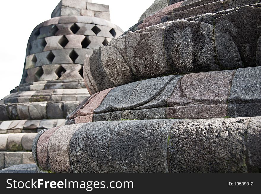 Borobudur temple in Jogjakarta, an ancient Buddhist temple in Jogjakarta, Indonesia.