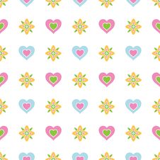 Hearts And Flowers Stock Image Hearts And Flowers Stock Image