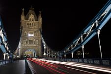 Tower Bridge Night Traffic Royalty Free Stock Photos Tower Bridge Night Traffic Royalty Free Stock Photos
