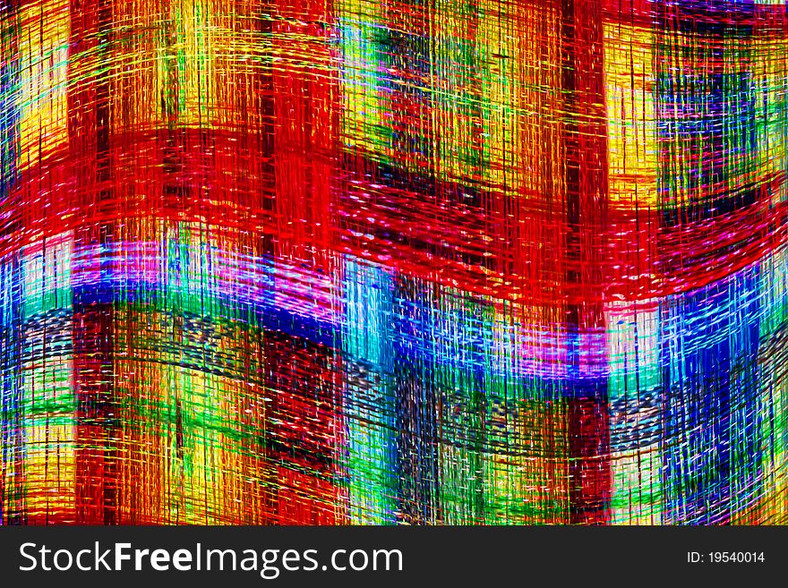 Illustration of a colourful curved check pattern. Illustration of a colourful curved check pattern