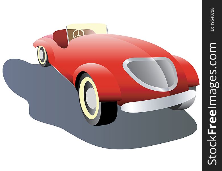 Background with retro car illustration. Background with retro car illustration.