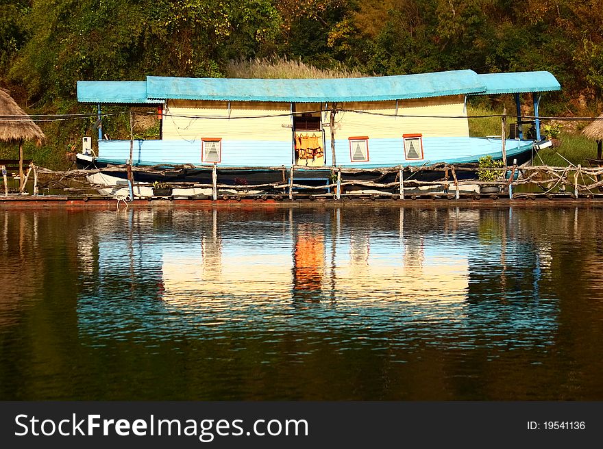 Boat resort on Kanchanaburi, Thailad