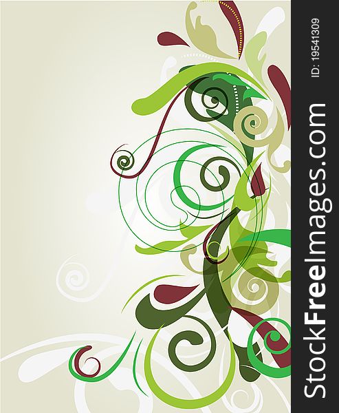 Abstract vector floral backround with beautiful green pattern. Abstract vector floral backround with beautiful green pattern