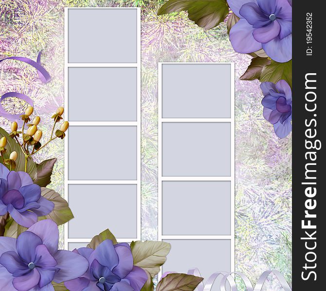 Summer Background With Frame And Flowers