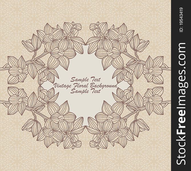 Vintage  which consist of ornate patterns. Vector illustration