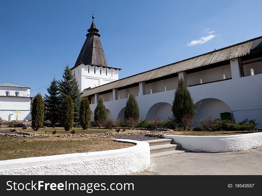 A view of main building of Pafnutiyev Monastery. Russia.