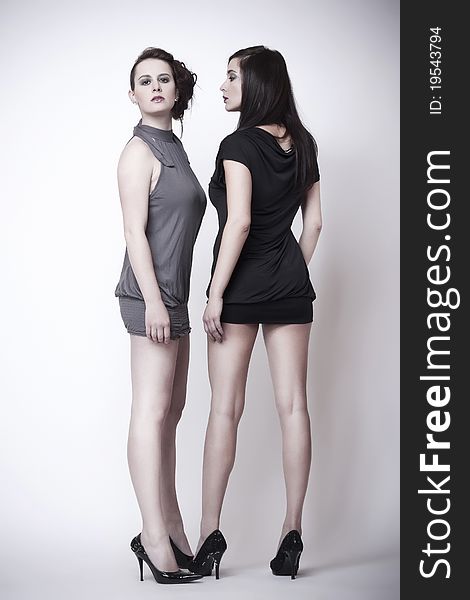 Fashion Image Of Two Beautiful Young Women