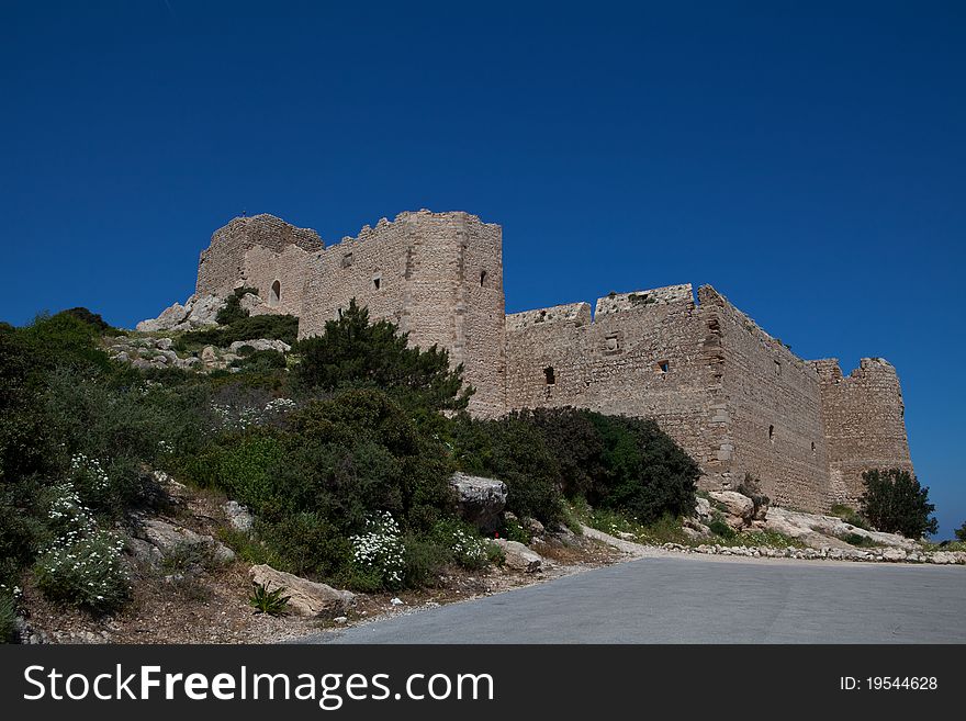 Kritinia castle rhodes island greece