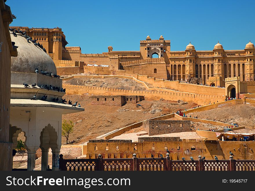 Historic Amber fort in Jaipur India