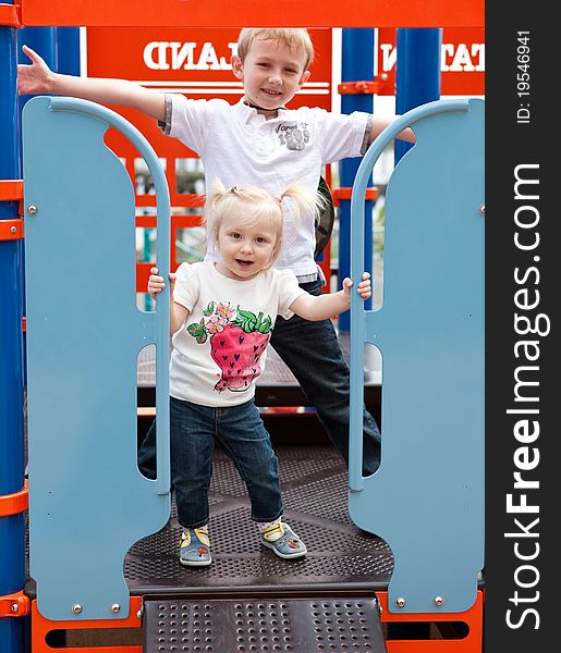 Image of kids playing on playground