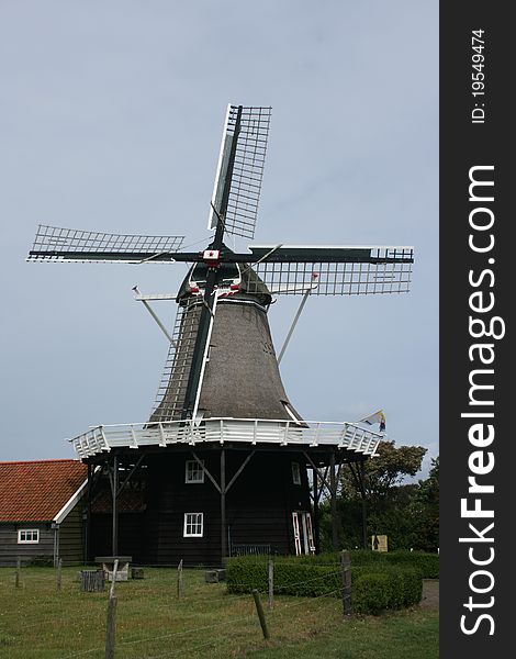 Dutch Windmill On Isle