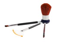 Brushes For A Make-up Royalty Free Stock Photo