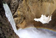 Lower Falls And Rainbow Stock Photos
