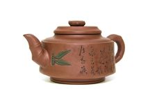 Tea Kettle Brown On A White Background Stock Photography Tea Kettle Brown On A White Background Stock Photography