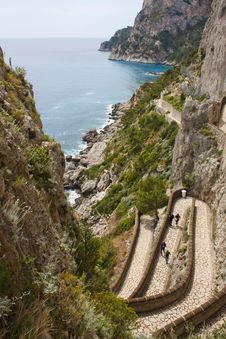 Capri View - Via Krupp Stock Photography Capri View - Via Krupp Stock Photography