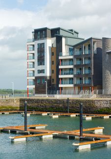 Caernarfon Waterfront Development With Marina Royalty Free Stock Photos Caernarfon Waterfront Development With Marina Royalty Free Stock Photos