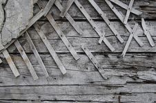 Old Wooden Wall With Plaster Stock Image Old Wooden Wall With Plaster Stock Image