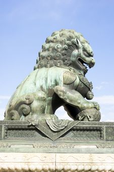 Bronze Lion Royalty Free Stock Photography