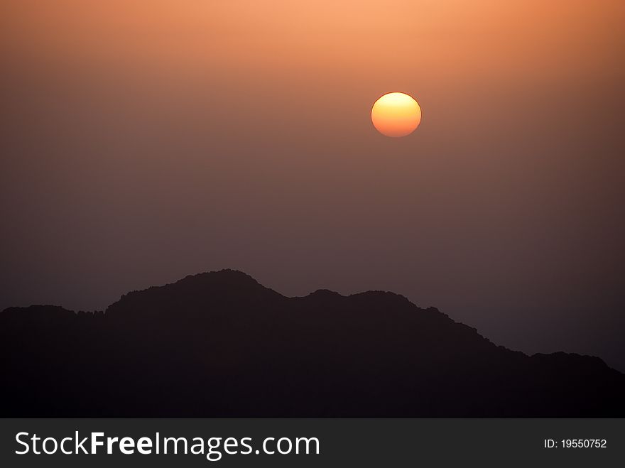 Sinai. Morning in the mountains.