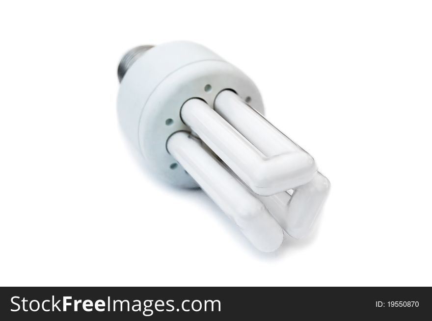 An isolated energy saving lamp on white background
