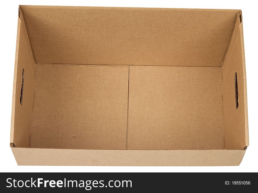 Open empty carton box