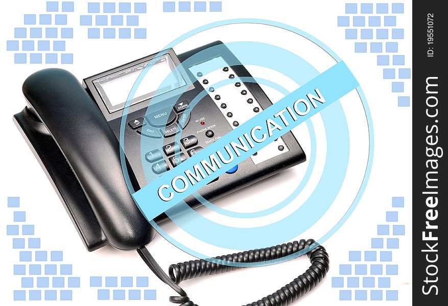 Concept image of phone communication.