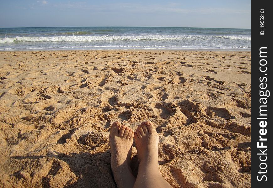 Resting at the beach in Algarve, Porugal