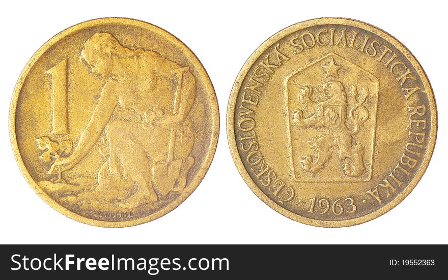 Rare Retro Czechoslovakian Coin
