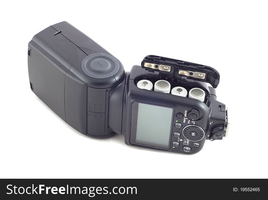 Top camera flash for photographer. Top camera flash for photographer