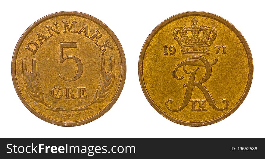 Retro Coin Of Denmark