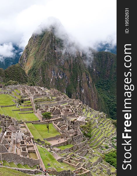 The picture of the Machu Picchu, Peru