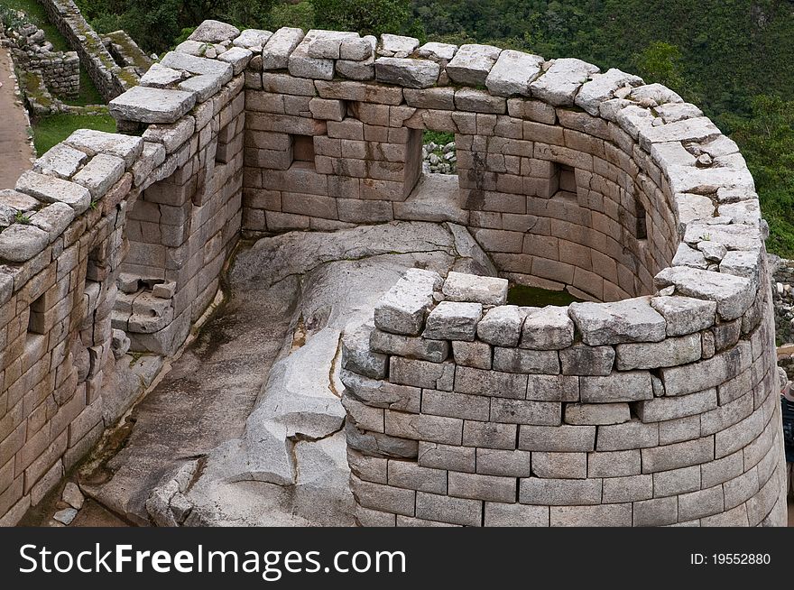 Temple of the sun in Machu pikchu